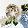 QL Factory Women's Small 70*70 Silk Satin Chiffon Scarf Multiple Colors Digital Printing Customized Polyester Wholesales