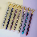 Hot Sale Leopard Crystal Diamond Ballpoint Pen Bling Bride Shower Pen Bridesmaid Proposal Gift for Wedding Office School