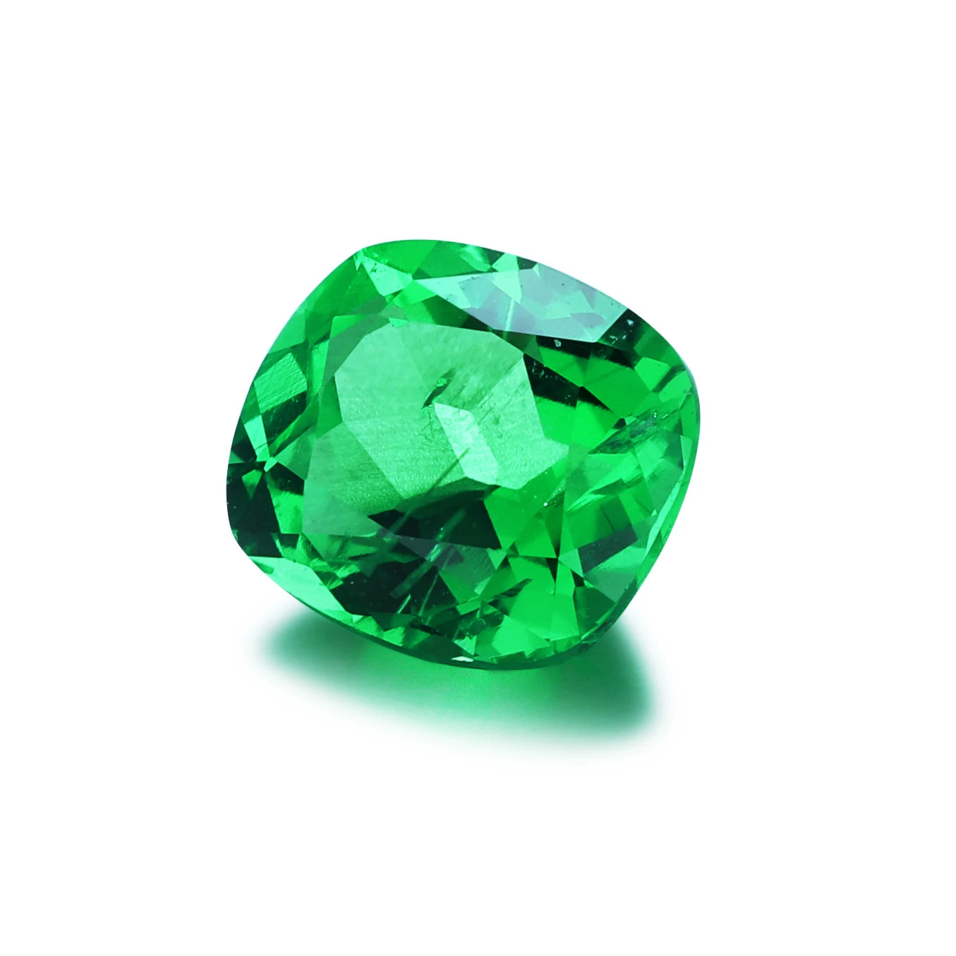 Colombian Emerald Lab Created Cushion Cut Emerald Loose Stone for Engagement Ring Jewelry Makers May Birthstone