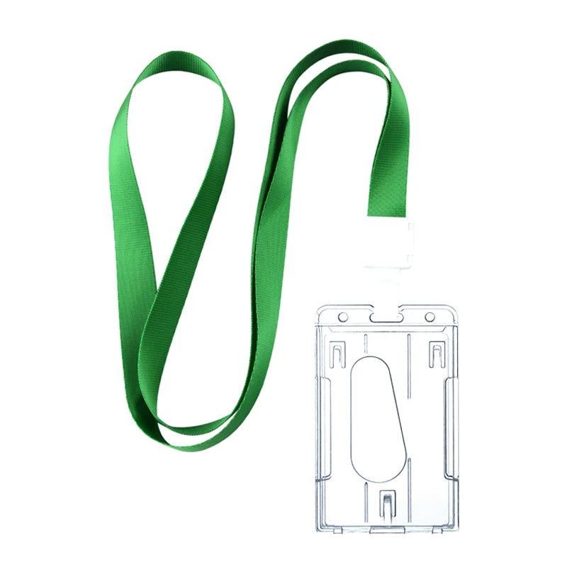 Plastic Identity Badge Lanyard Plastic Work ID Neck Strap Card Bus Holders Work Card Bus Access Student Card Holder