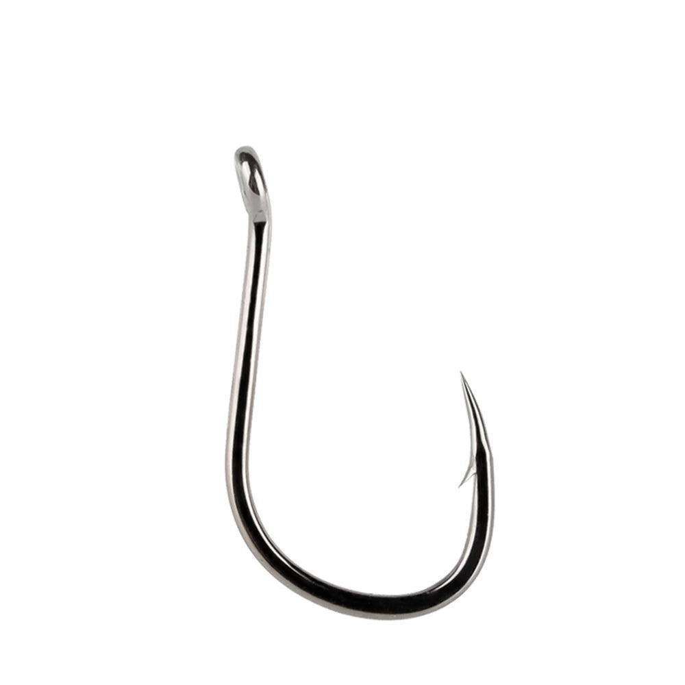 W.P.E 1PACK High-Carbon Steel Fishing Hook 8#-15# Barbed Fishhook Wide Gape Straight FishHook Jig Carp Tackle Pesca
