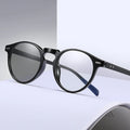 Photochromic Blue Light Blocking Glasses for Women Men Round Glasses TR90 Circle Frame Computer Anti Glare Eyeglasses