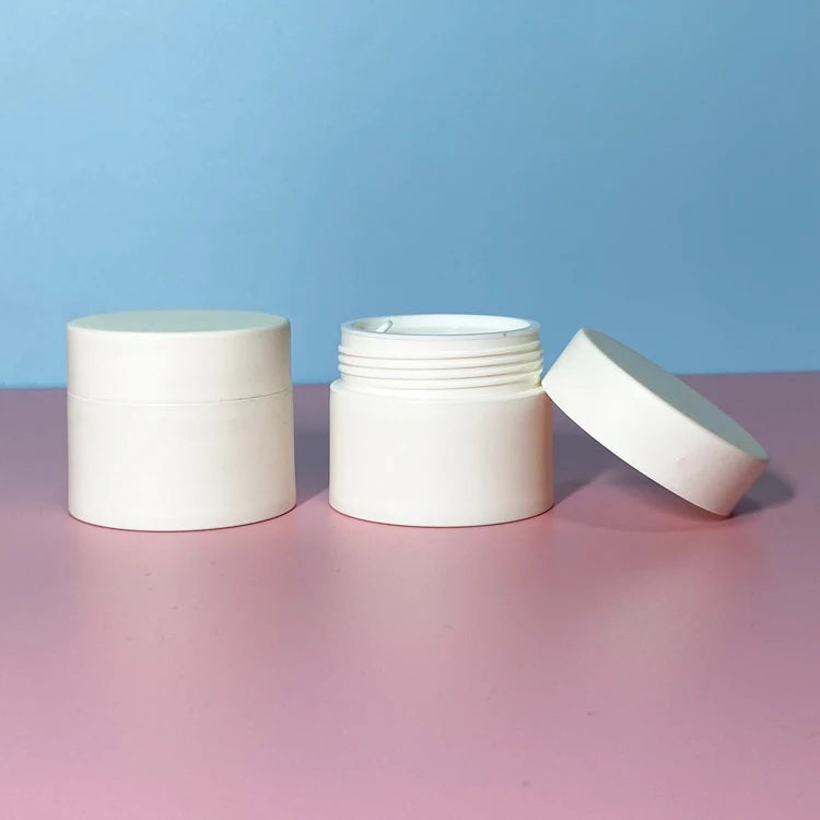 Wide mouth 5 10 20 30 50 g matte lip balm scrub container empty square PP plastic frosted cosmetic eye face cream jar with lid
