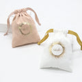 Custom Hot Stamping  Mini Suede Drawstring Gift Cosmetic Bag Luxury Suede Gift Jewelry Pouch