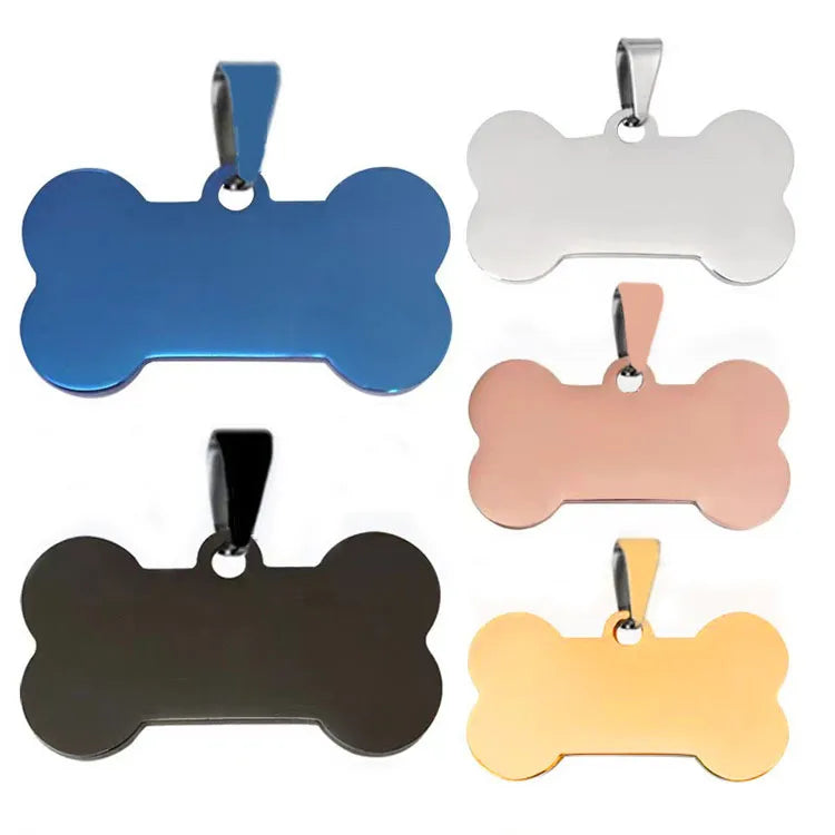 Wholesale Multicolor Tags Bone Shaped Key Chains 30 X 20mm Stainless Steel with Key Chain