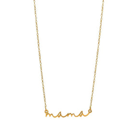 Fashion Dainty Minimalist Gold Silver Plated Stainless Steel Letter Mom Mama Necklace Jewelry Mother's Day Gift