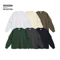 YLS 305G Heavyweight Patchwork Long Sleeve Oversize Custom Men Solid Color Blank Men T Shirt Cotton