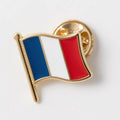 Personalized Wholesale Country Customized Designs Dyed Black Metal Custom Soft Enamel Pins France Flag Lapel Pins
