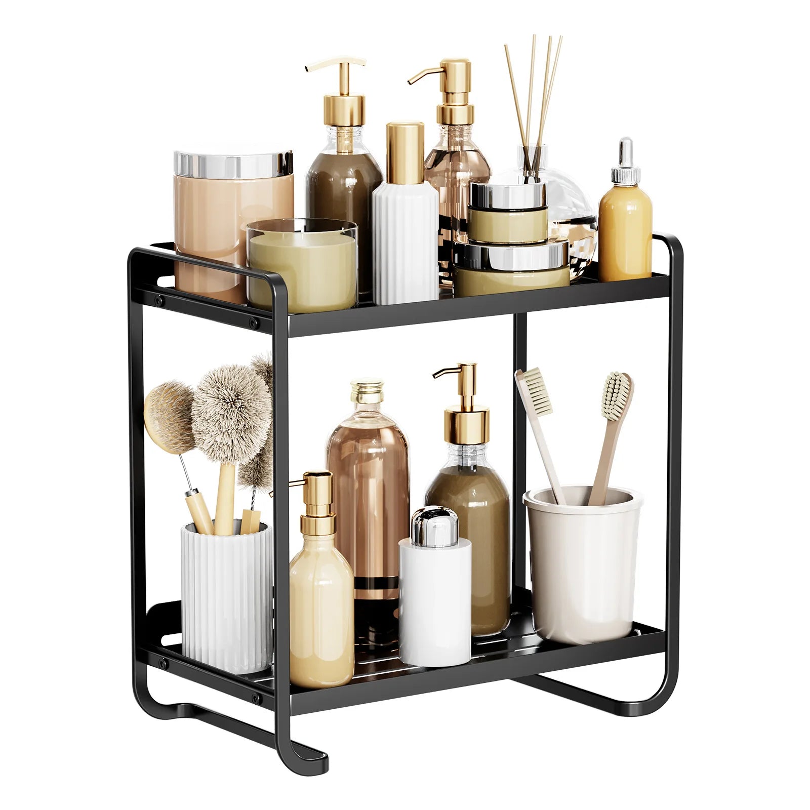 Cosmetic Shelf Desktop Storage Box Multi-layer Dresser Skin Care Finishing Layered Rack Dormitory Bathroom Wash Basket