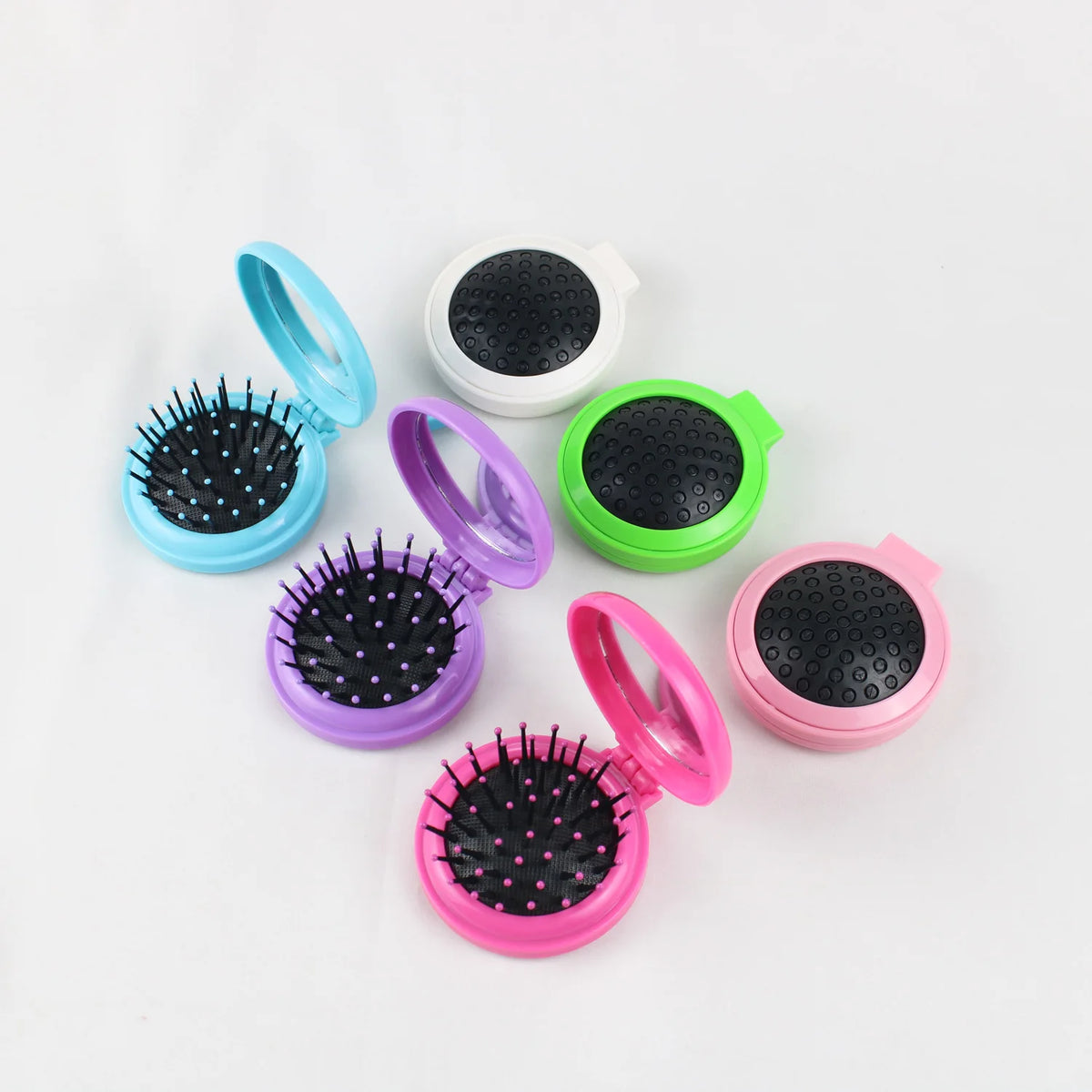 Foldable Electric Laser Ionic Cushion Detangle Hair Brush Round Vent Portable Pocket Mini Comb Travel Size