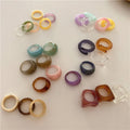 Wholesale Colorful Transparent Irregular Chunky Sterling Silver Resin GRS Certified Wedding & Party Rings