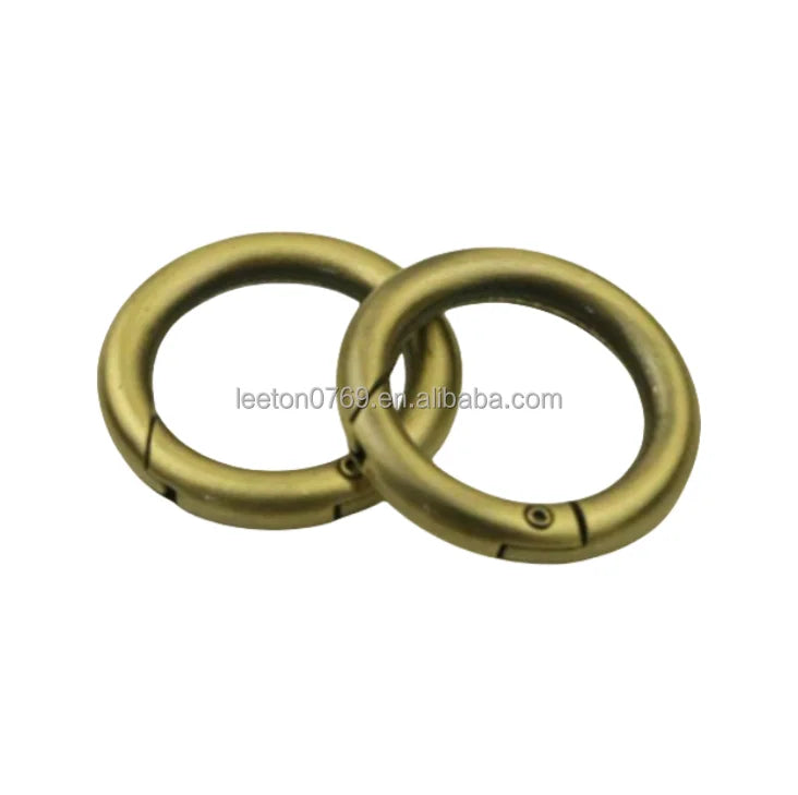Stock Supply 20mm 0.75inch 4colors Metal Round Carabiner Keychain
