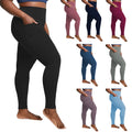 Custom Logo High Waist Leggings Super Soft Tight Pant Plus Size Solid Color Leggings XL-5XL With Pockets