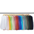 Best Seller Spring Autumn Pocket 260g Thick Cotton Long Sleeve T-Shirt Unisex Custom Logo Solid Color Men's T-shirt