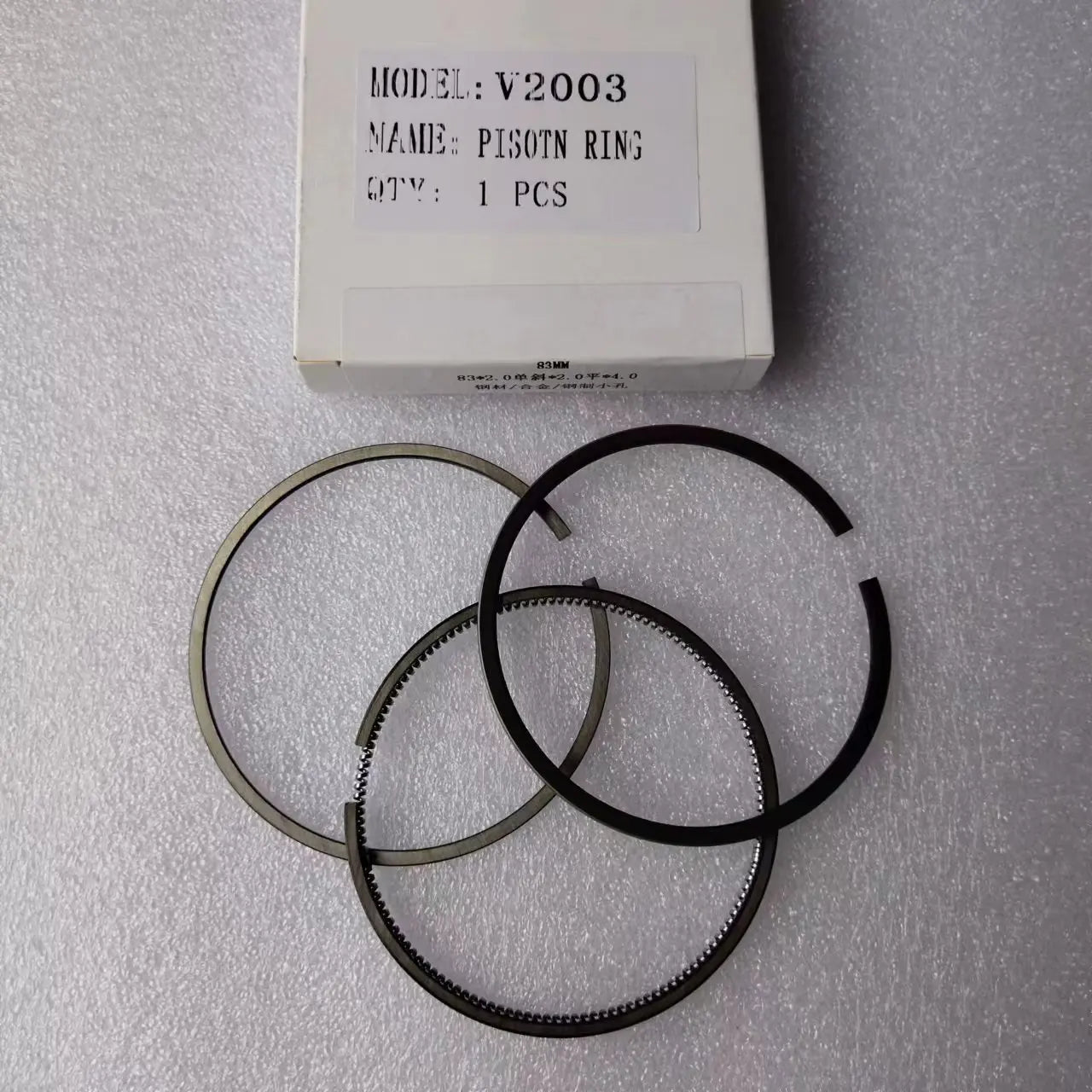 Machinery Engine Parts Wholesale V2003 Excavator Engine Piston Ring Engine Parts 83mm 2-2-4 Overhauling Rebuilt Kit Gasket Kit