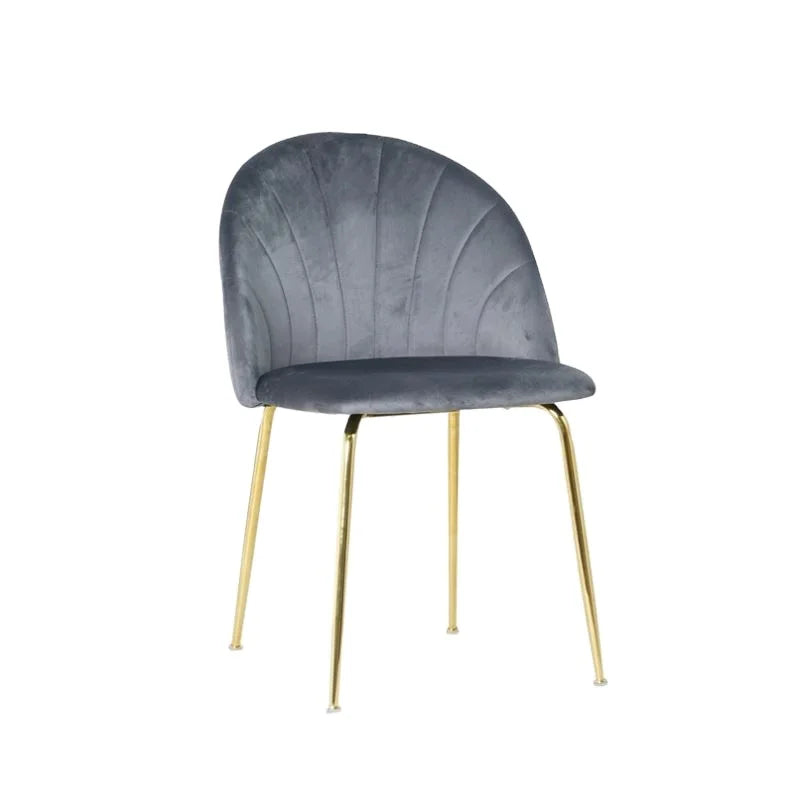 High Quality Durable Modern Design Dining Chair Golden Chrome Legs High Back Color-Optional Fabric Kitchen Outdoor Hotel Bedroom