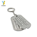 Promotional Steel Key Chain for ID Cards Dog Tags Embossed Logo