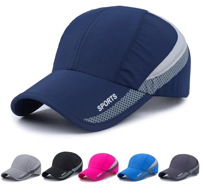 Wholesale Custom Breathable Lightweight Sun Protection Outdoor Hiking Running Quick Dry Sports Baseball Cap for Men Women