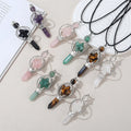 Wholesale Natural Stone Aura Energy Hexagram Crystal Pendant for Men Women Jewelry Decoration