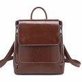 Genuine Leather Large Capacity Backpack for Women Famous Brand Designer's Classics with Custom Logo Summer Cover Closure