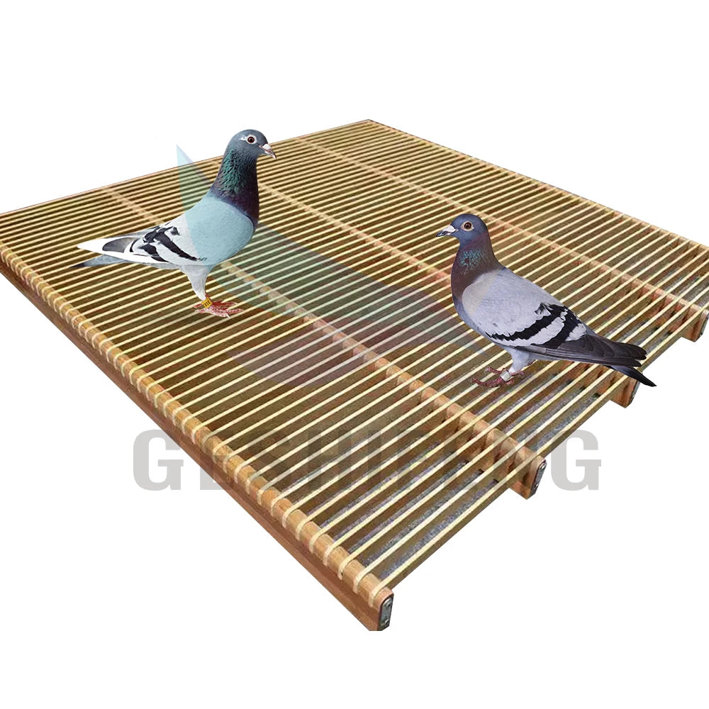 Geshifeng Natural Bamboo Wood Bamboo Mat for Bird Pigeon Bamboo Net Floor Mat Front the Cage