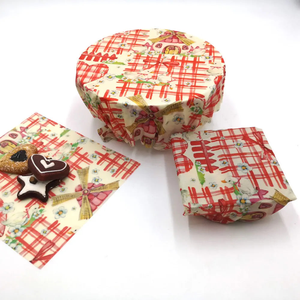Free Design Hot-selling Organic Cotton Beeswax Fresh-keeping Cloth That Can Be Naturally Degraded and Reused for Food Packaging