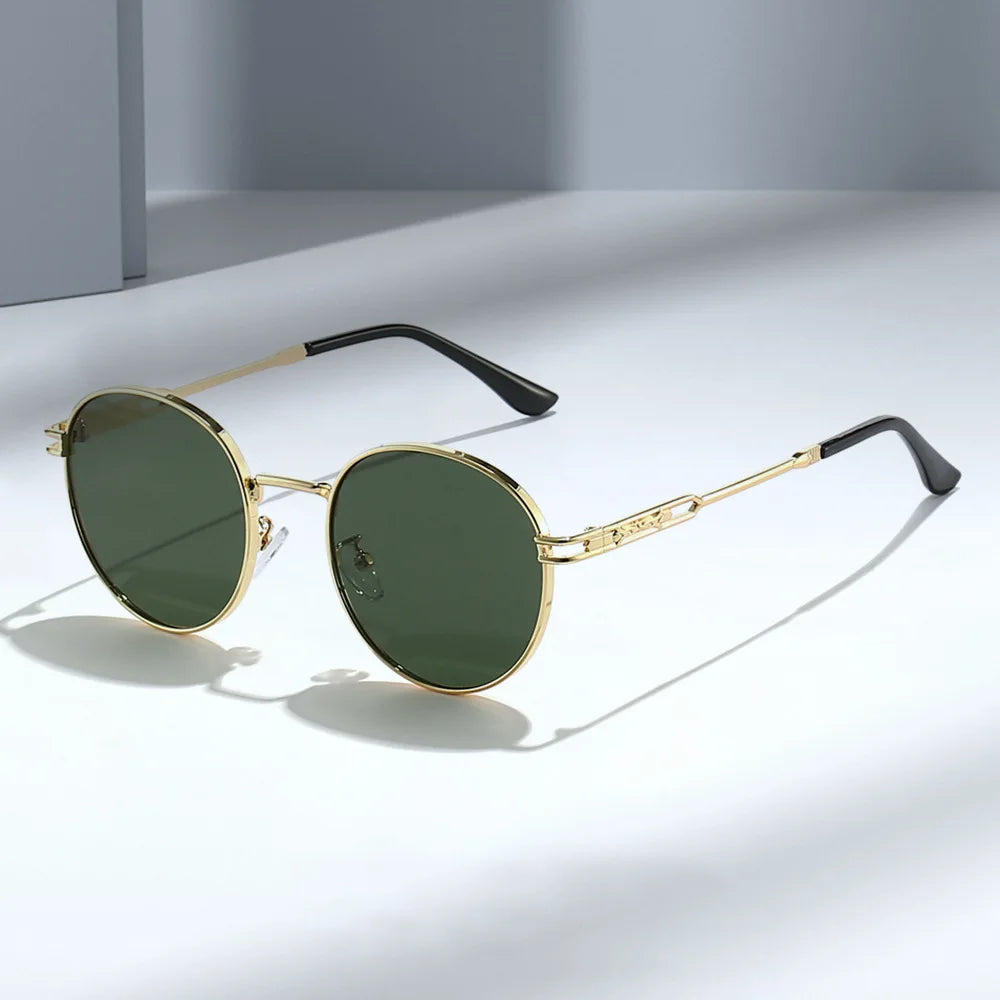 2025 Hot Sale Colorful Fashion Round Women Men Retro Sunglasses Small Size Black Round Sunglasses for Men