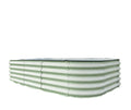 17" Tall 6-in-1 Modular Metal Raised Garden Bed Kit with Galvanized Finish Floor Use Indoor/Outdoor Minimalist Design by TOPSTAR