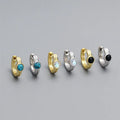 SP Minimalist Hoops High Quality Elegant S925 Sterling Silver Multi Color Zircon Turquoise Hoop Earrings