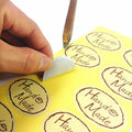 100pcs Per Pack Oval Grass Font HandMade Leaf Sealing Sticker Creative DIY Decor Sealing Sticker Products Package Label
