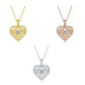 18K Yellow/Rose Gold Plated 925 Silver Total 1 Ct Brilliant Cut Diamond Test Past All D Color Moissanite Tree Pendant  Necklace
