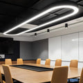 Commercial Custom Big Pendant Light Aluminum Housing Curved Profile Ceiling Light Fixture