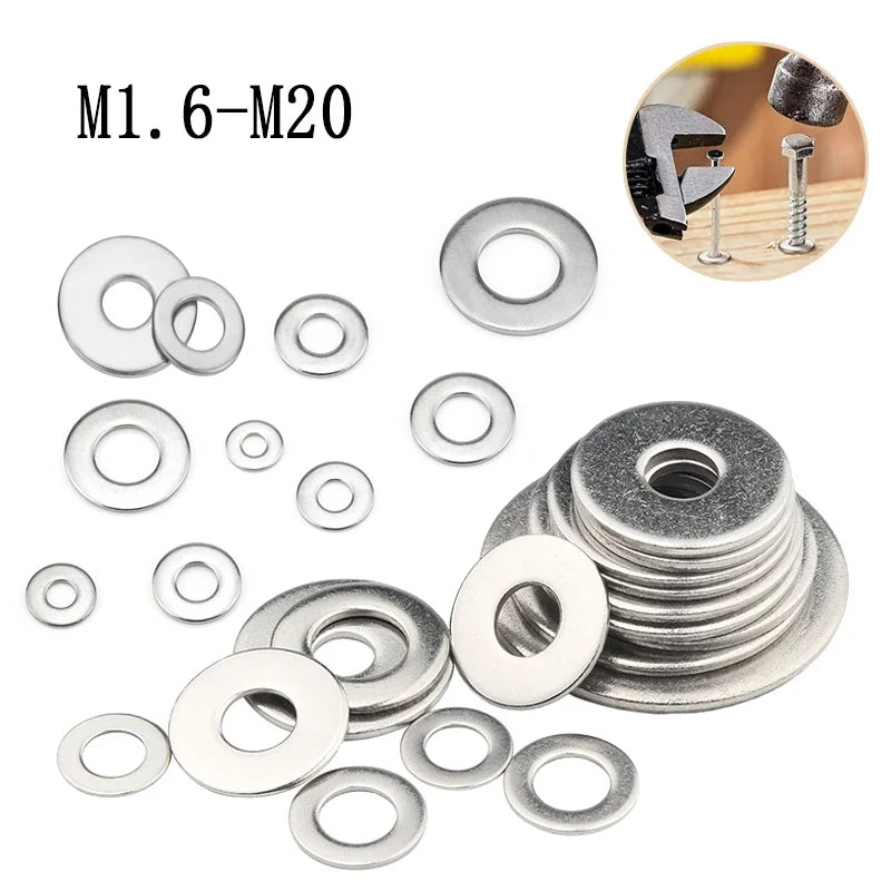 Good Wholesale Price ANSI B 18.22.1 Gasket ASTM F436 DIN125 Stainless Steel SS304 A2-70 A4-70 Flat Washer