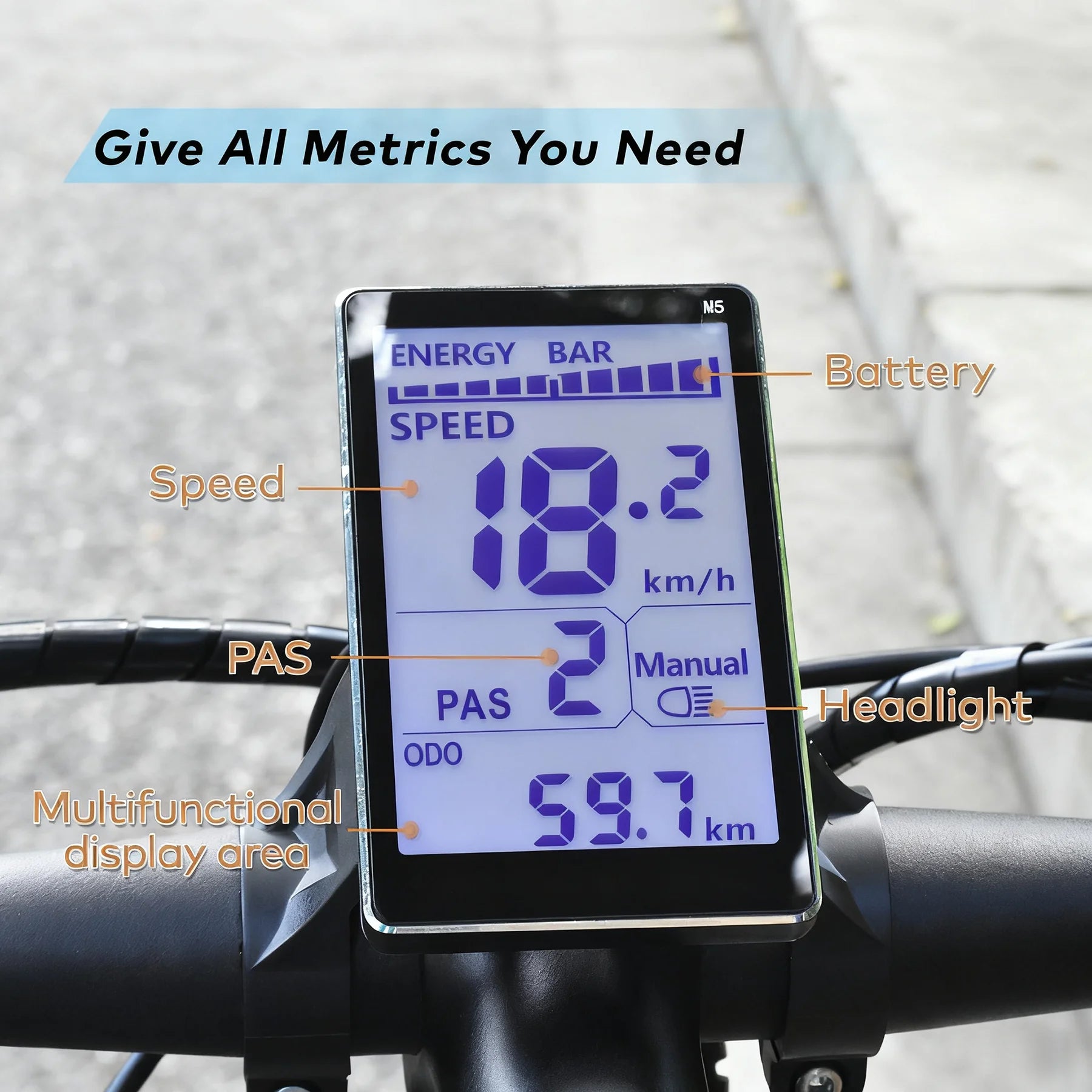 Compact Multifunctional Cycling Computer Waterproof LCD Display for Road Bike Tracks Speed Distance Trip Display for Bike