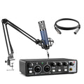 Biner Professional Recording USB Audio Interface With 48V Condenser Microphone Sets for Music Studio