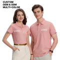 Custom Label 100% Polyester 150 GSM Solid Color Polo T-Shirt Short Sleeve Sport Golf Shirt Embroidered Printed Men's Polo Shirt