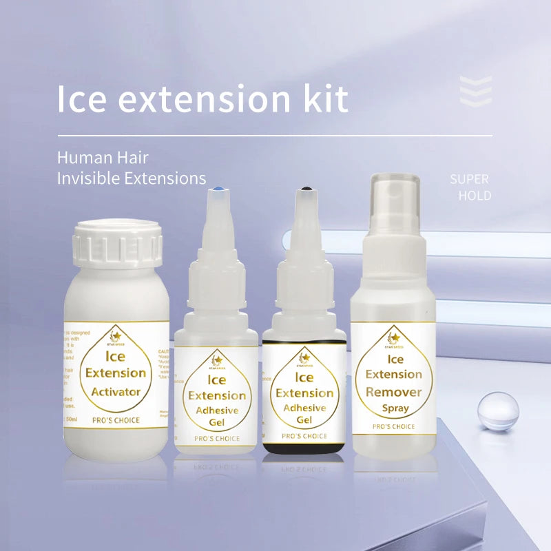 Hot Sale Cold Building  Ice Hair  Extension Activator  Black clear Adhesive  Ice Hair Extension  Gel