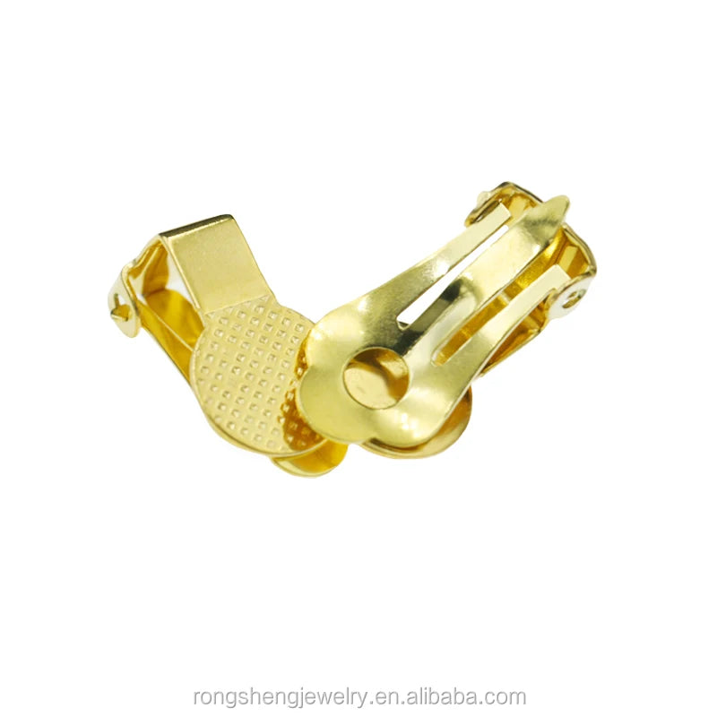 Wholesale Flat Back Earrings Clip Backs Diy Earrings Findings Jewelry Making Accessories Clip on Earrings Non Pierced
