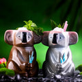 Brown Grey Color 3D Koala Shape Ceramic Cup Cute Animal Shaped Personalized Tiki Ceramic Mug for Bar Restaurant