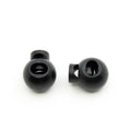 Black Plastic Round Ball Toggle Stopper Clip Cord Lock for Bag Backpack Garments Hats
