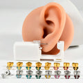 24pcs/Box Disposable Ear Piercing Device with 24K Gold Plated Butterfly Ear Stud One Time Use Piercing Gun Tool Wholesale