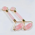 Diy Natural Rose Quartz Jade Roller Set Prive Label Slimming Massage Rose Quartz Gua Sha Stone Set with Box for Anti Aging
