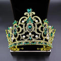 Wholesale Rhinestone Big Pageant Crown AB Colorful Crystal Tall Beauty Crown Diamond Tiaras