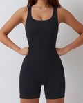Women's Slim Back Hollow Sleeveless Sports Jumpsuit