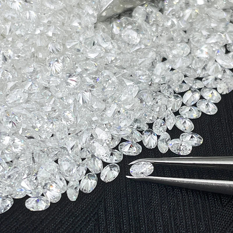 SICGEM VVS1 Clarity D Color Oval Cut Loose Moissanite Stones 3*4mm to 12*16mm for Ring Making