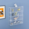 Modern Wall Mounted Clear Acrylic Display Case with Hinged Door for Anime Cartoon Figure Toy