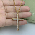 Stainless Steel Chain Zircon Cross Necklace for Women Jewelry Gifts