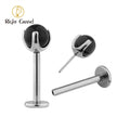 Titanium ASTM F136 Black Agate Ball Tragus Helix Cartilage Barbell Piercings Threadless Labret Lip Ring
