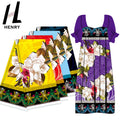 Island Big Flower Spotted Pattern Print Fabrics Custom 100% Polyester Printed Fabric for Garment Mumu Dress Skirt