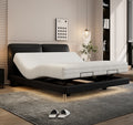 Modern Luxury Leather Electric Reclining Adjustable Bed Multifunctional 4 Motor Heavy Duty Assembled AI Intelligent Master